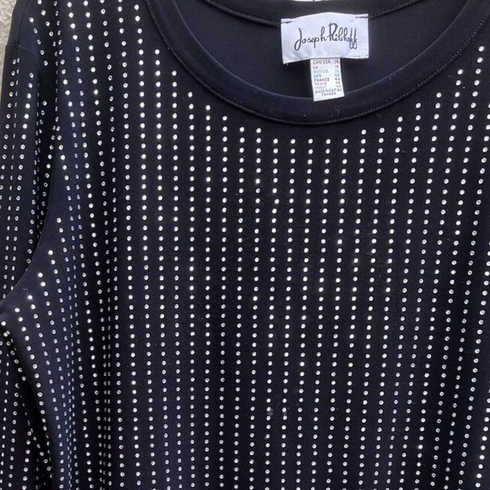 Joseph Ribkoff Black Rhinestone Sparkle Top